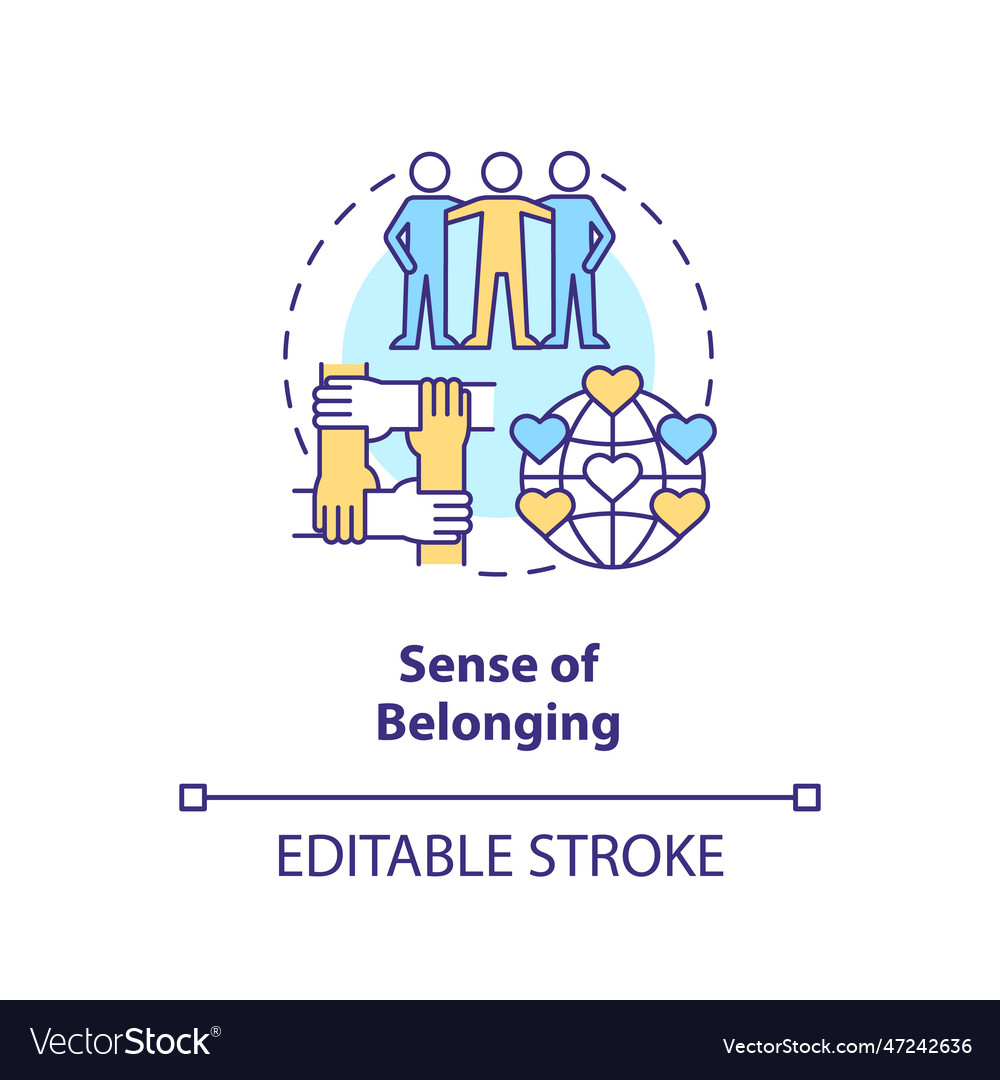 Sense of belonging concept icon Royalty Free Vector Image