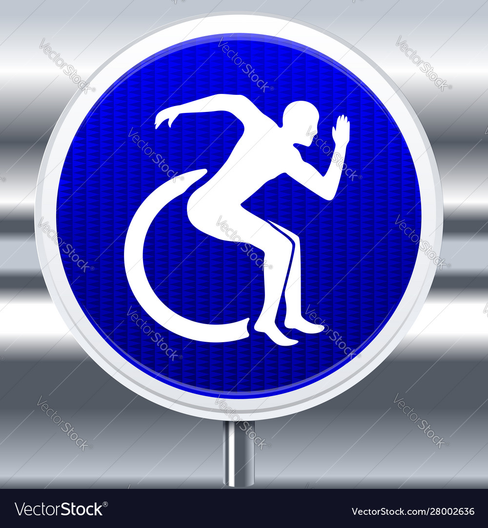 Strong disabled symbol with speed attitude