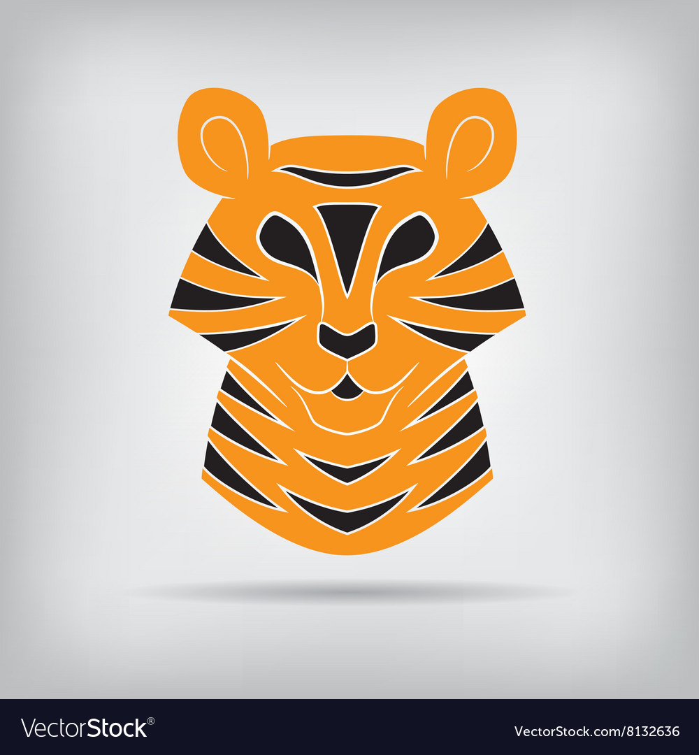 Stylized silhouette of a tiger Royalty Free Vector Image