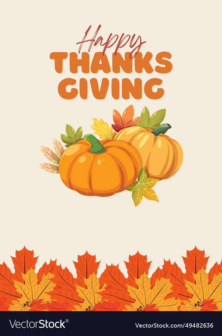 Thanksgiving day trendy backgrounds with beautifu Vector Image