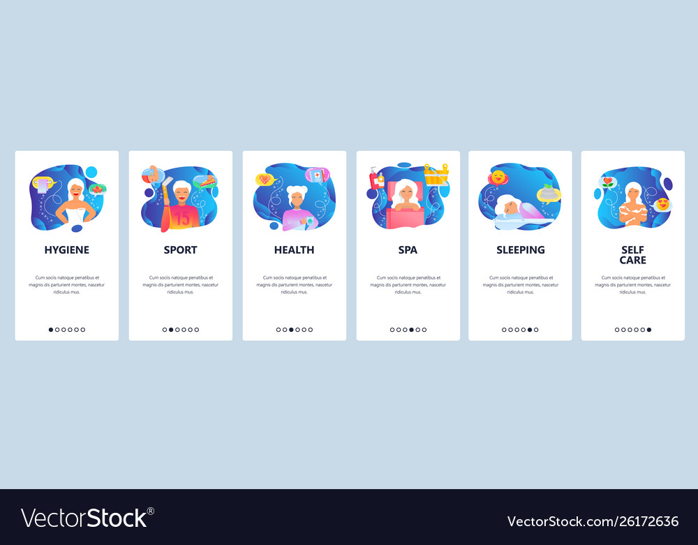 Website And Mobile App Onboarding Screens Vector Image