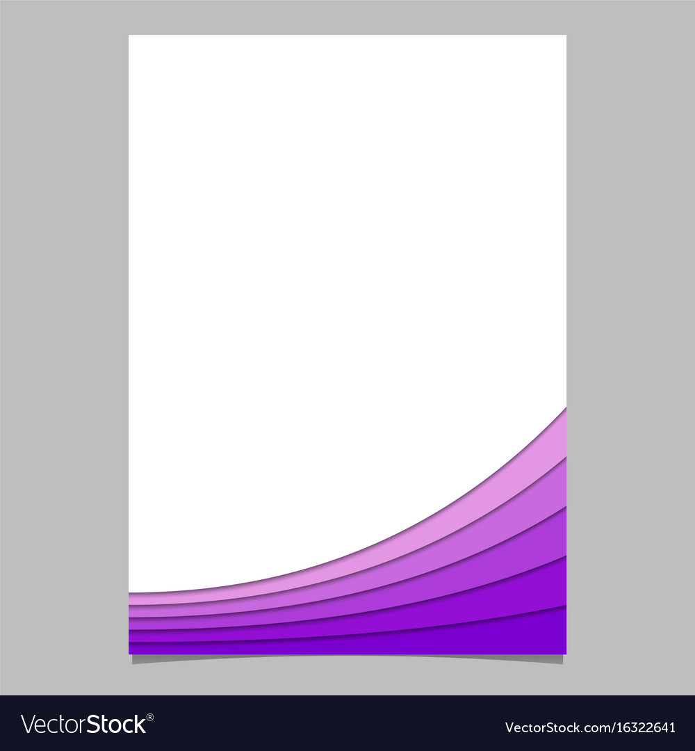 Abstract page template from purple curves Vector Image