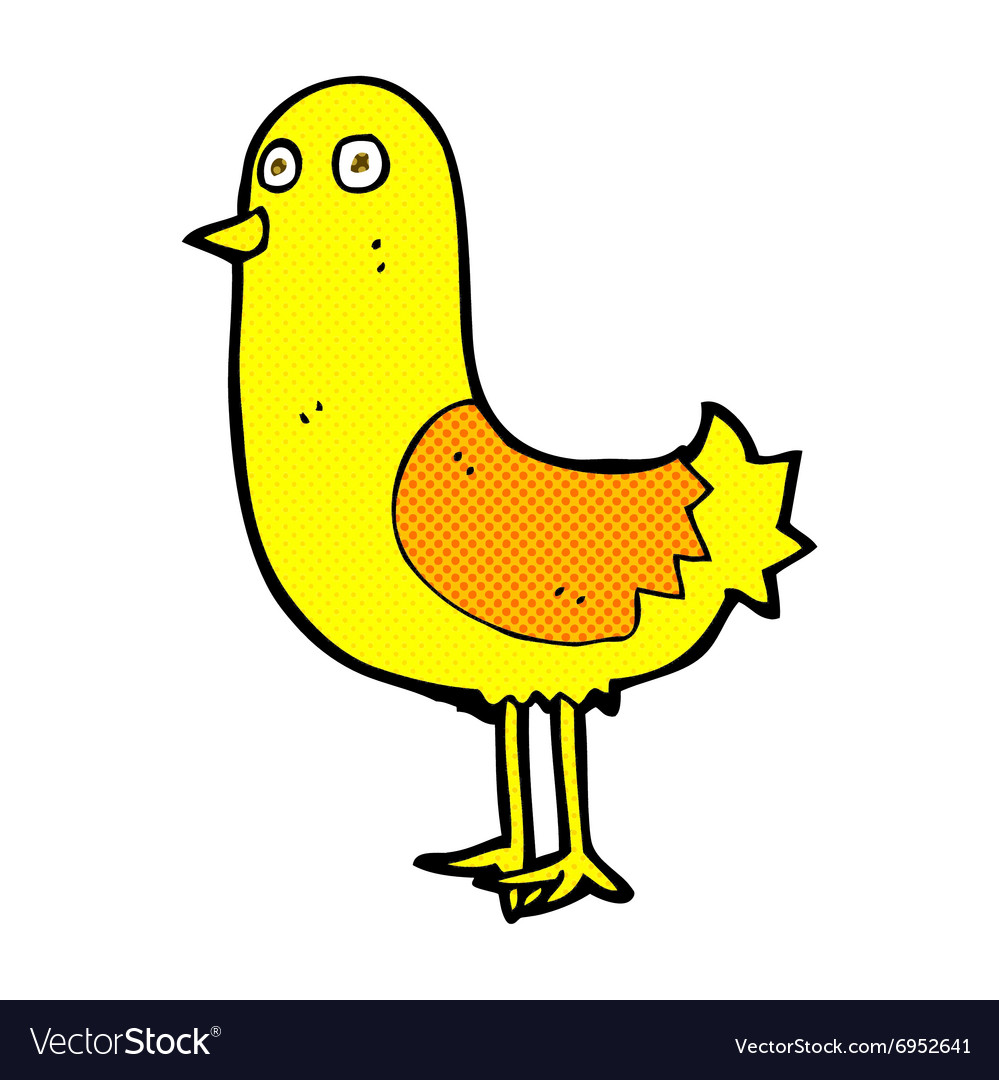 Comic cartoon bird Royalty Free Vector Image - VectorStock