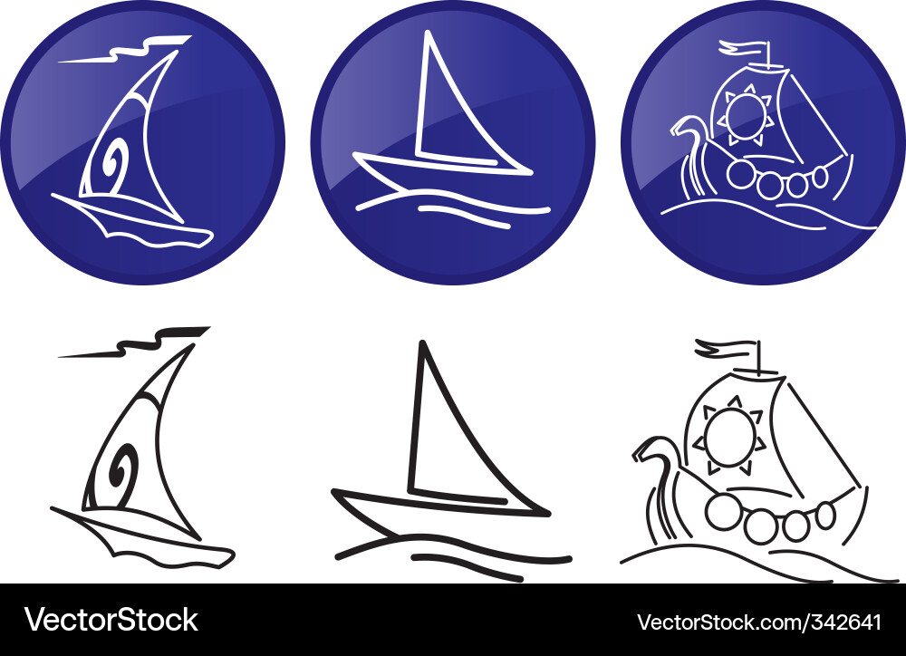 Sailing ships Royalty Free Vector Image - VectorStock