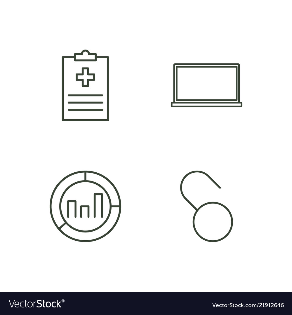 Data outline icons set