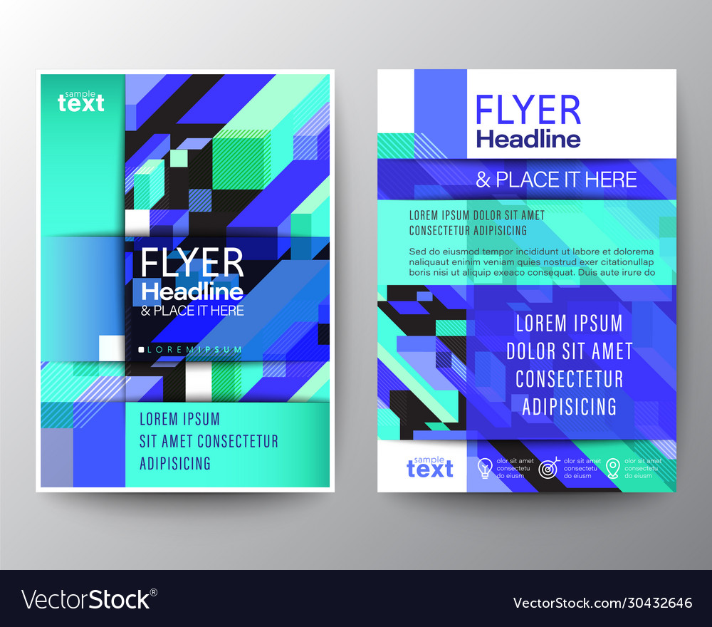 Modern brochure cover flyer poster design layout Vector Image