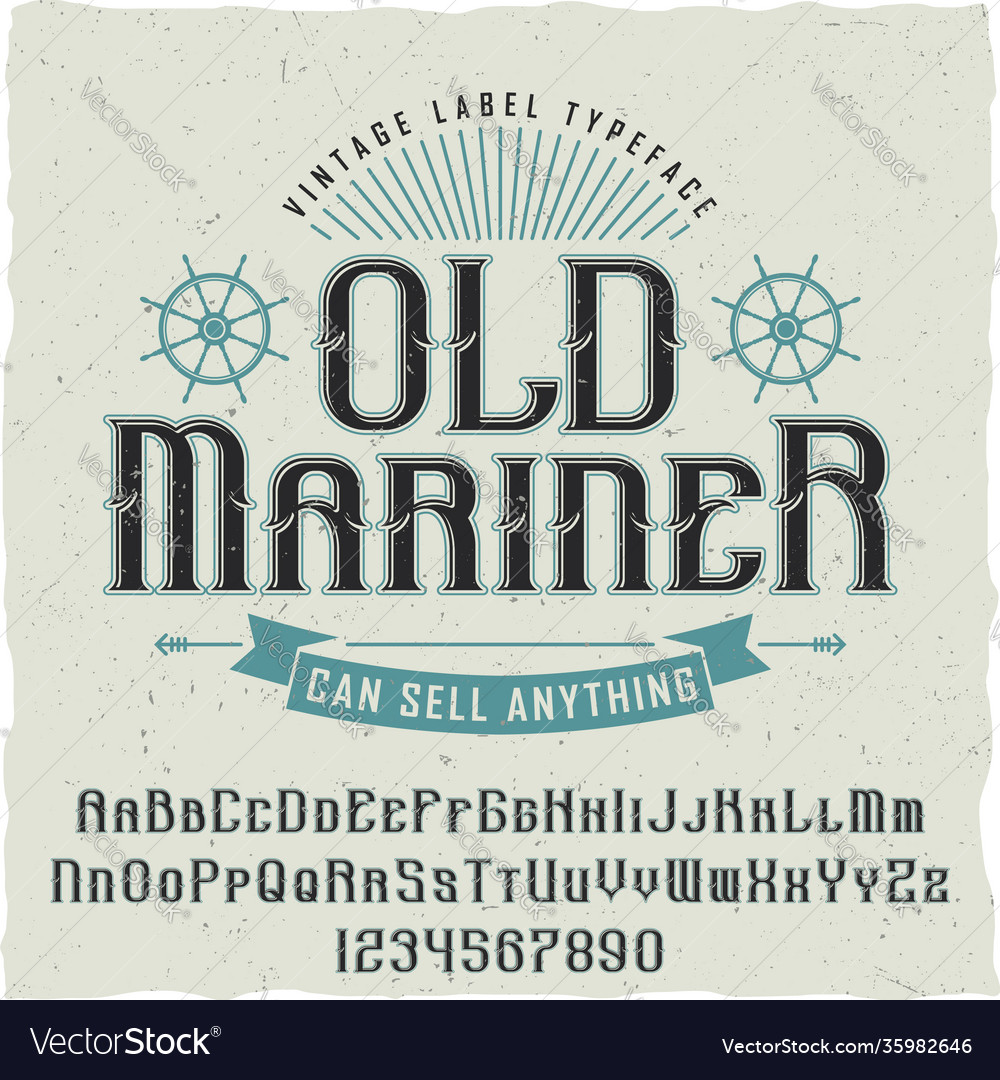 Old mariner vintage poster