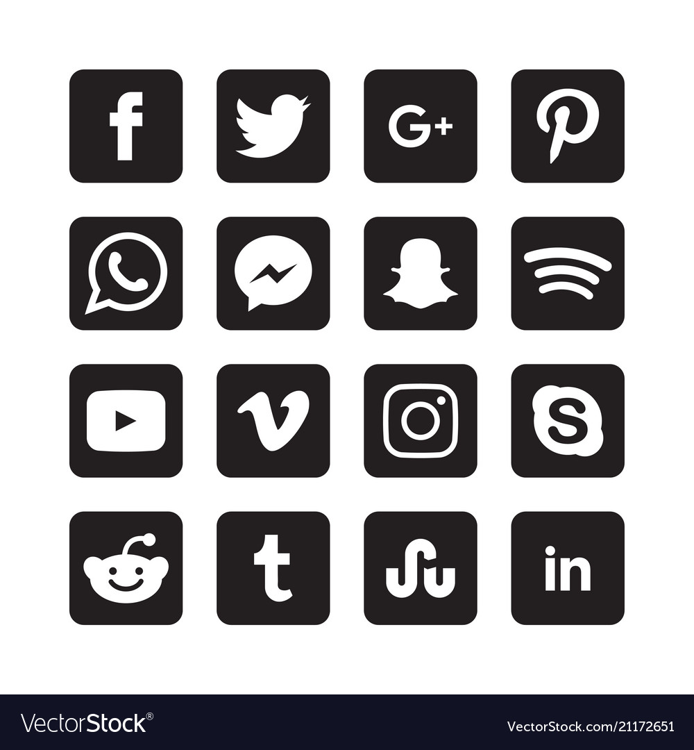 social vector icons