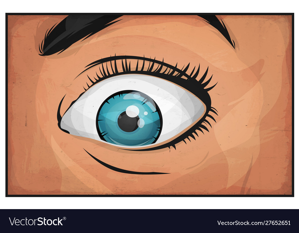 Comic books woman eyes Royalty Free Vector Image