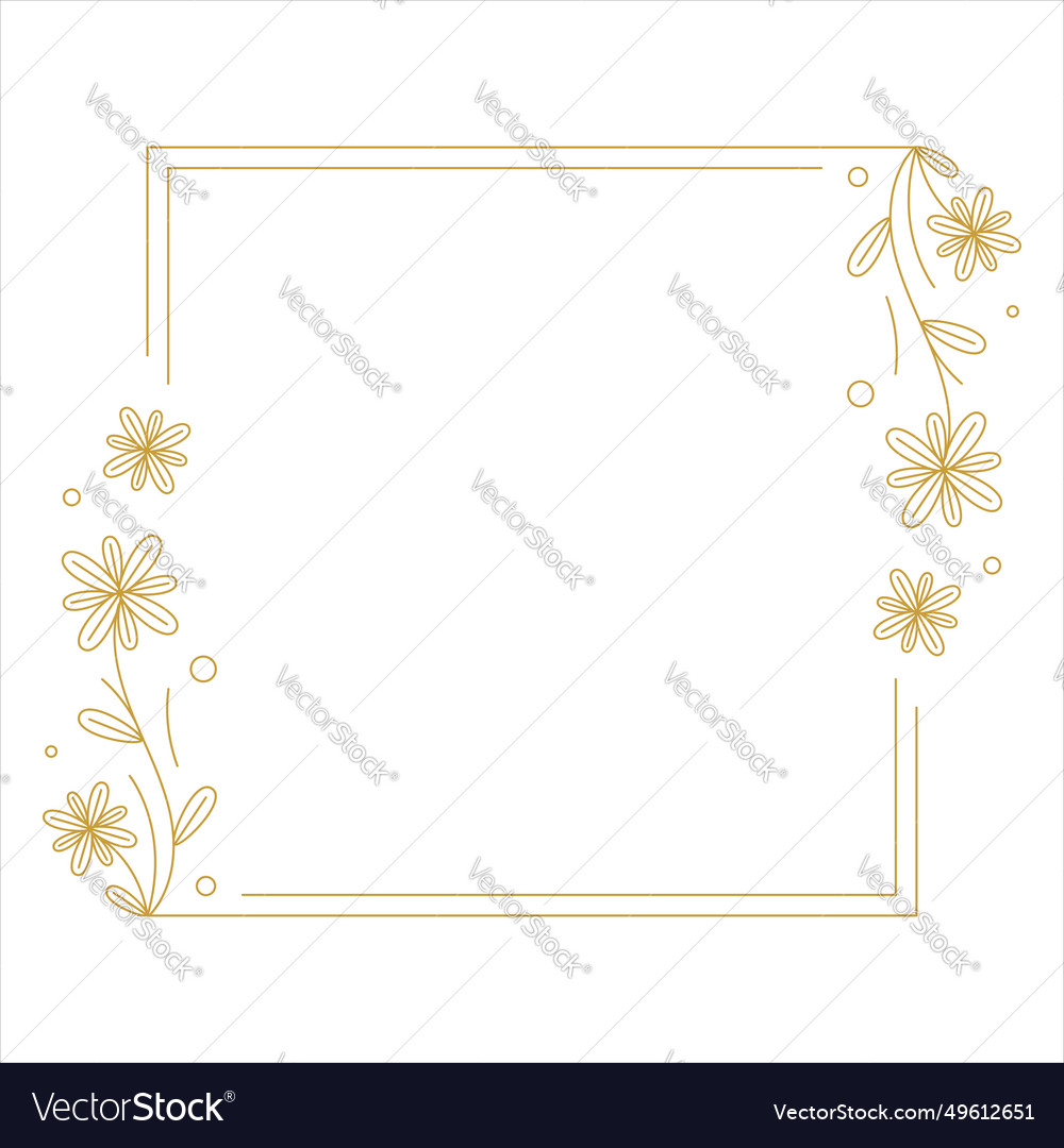 Flower frame ornament collection set Royalty Free Vector