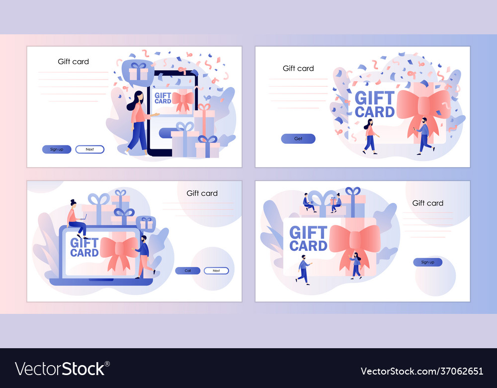 Gift Card Certificate Voucher Or Coupon Royalty Free Vector