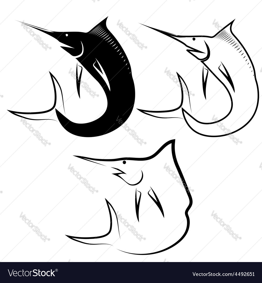Marlin Fish Royalty Free Vector Image - VectorStock