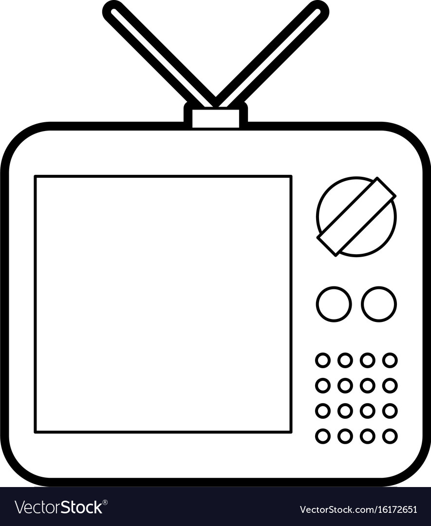 Old tv isolated icon