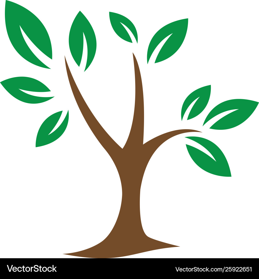 Tree icon logo template Royalty Free Vector Image