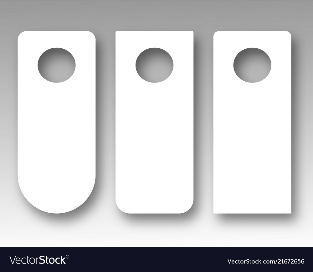 Download Door Hanger Mockup Set Royalty Free Vector Image