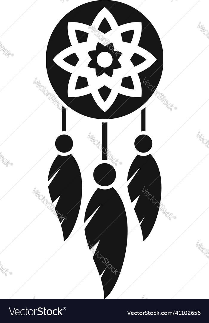 Dream catcher icon simple style Royalty Free Vector Image