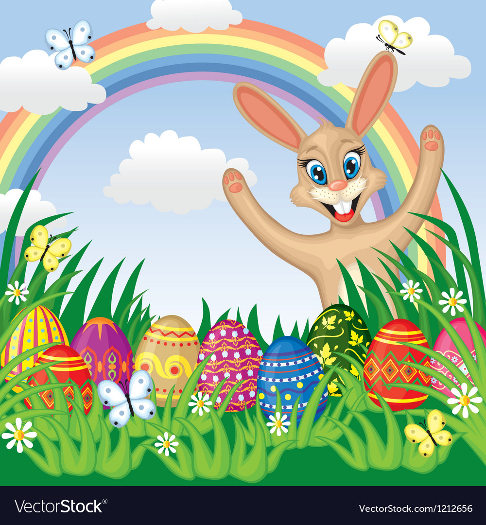 Easter congratulatory background Royalty Free Vector Image