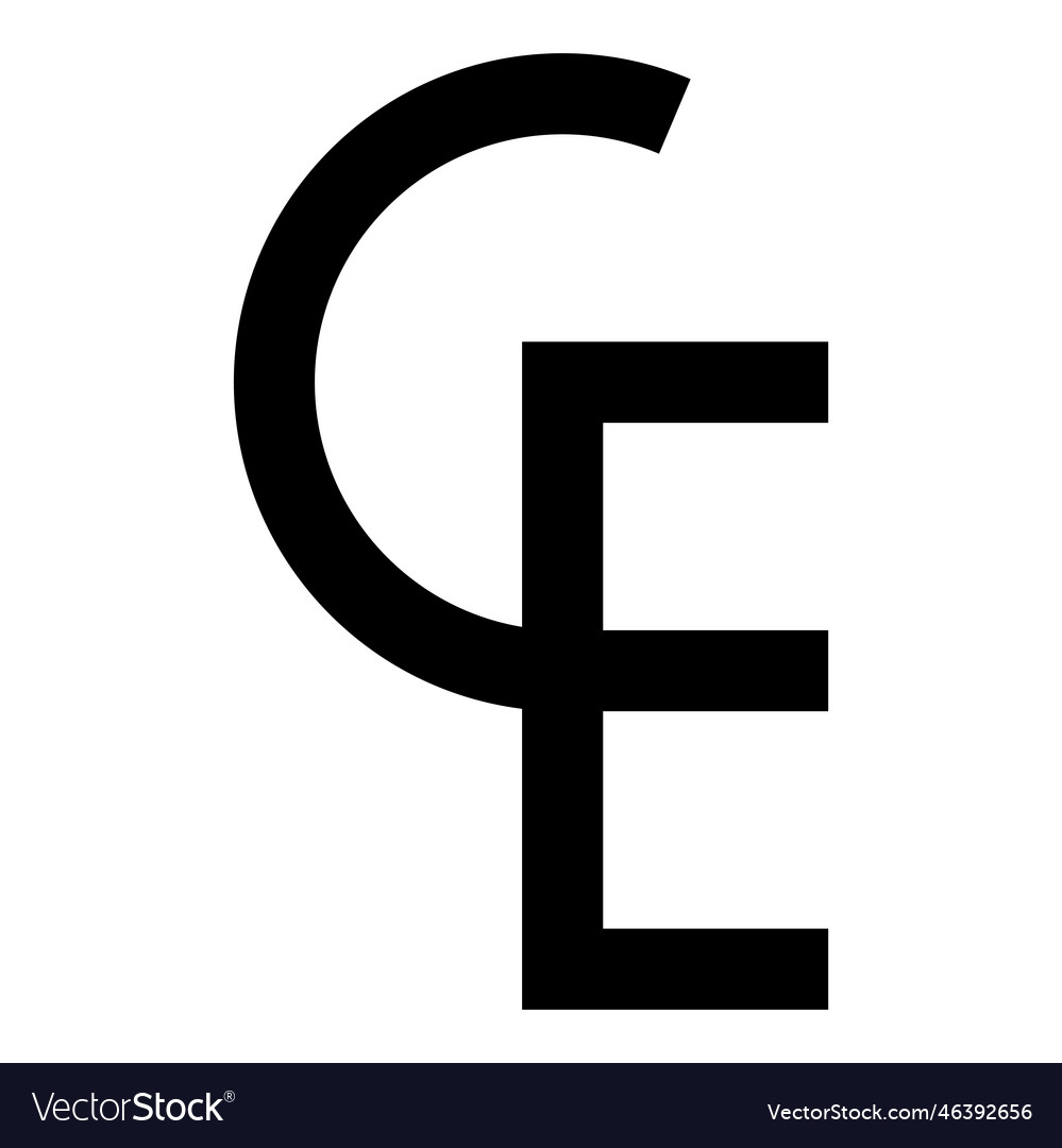 Euro-currency sign ecu european symbol ce Vector Image