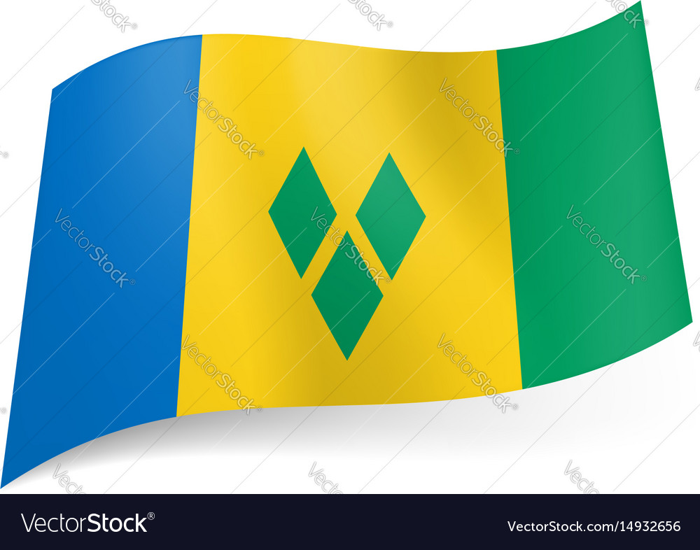 National flag saint vincent and grenadines Vector Image