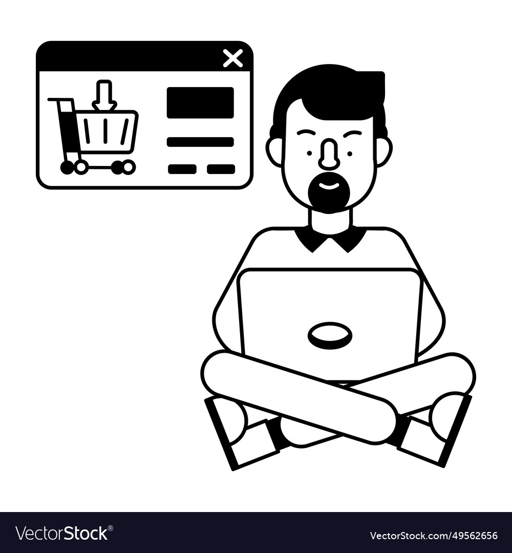 Online purchasing Royalty Free Vector Image - VectorStock