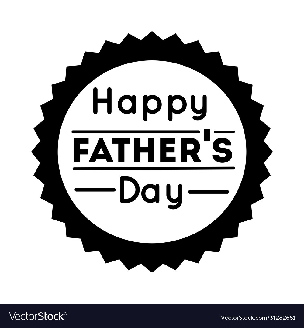 Happy fathers day lace line style Royalty Free Vector Image