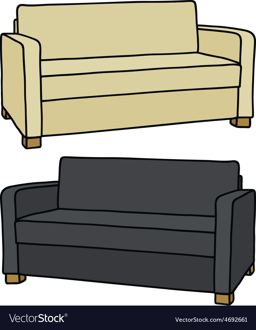 Light and dark couches Royalty Free Vector Image