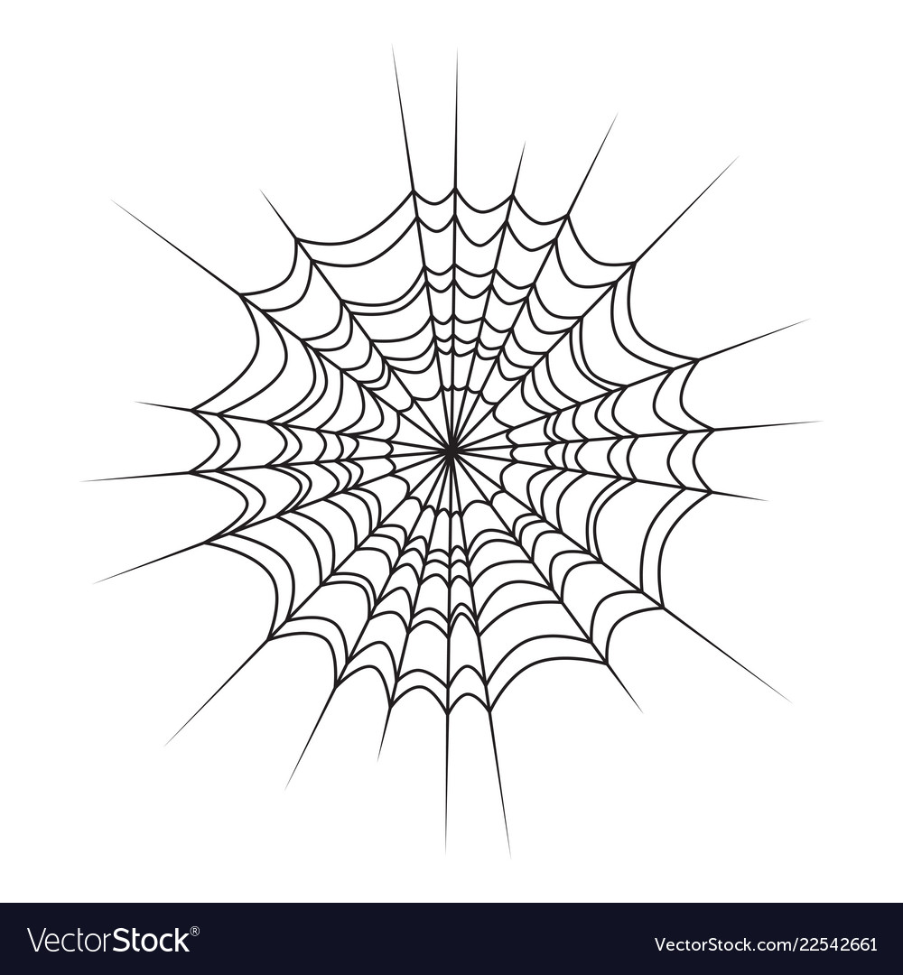 Spiderweb halloween design isolated on white