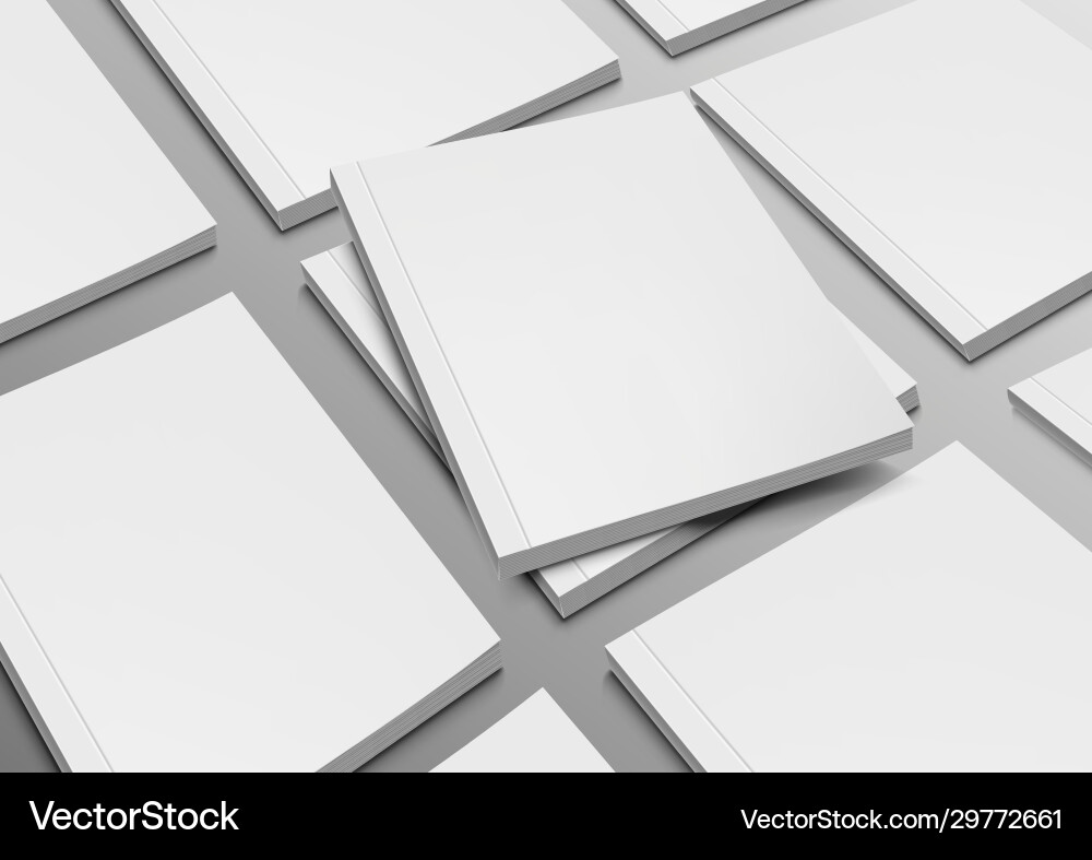 Two blank catalogs magazines or books mockup Vector Image