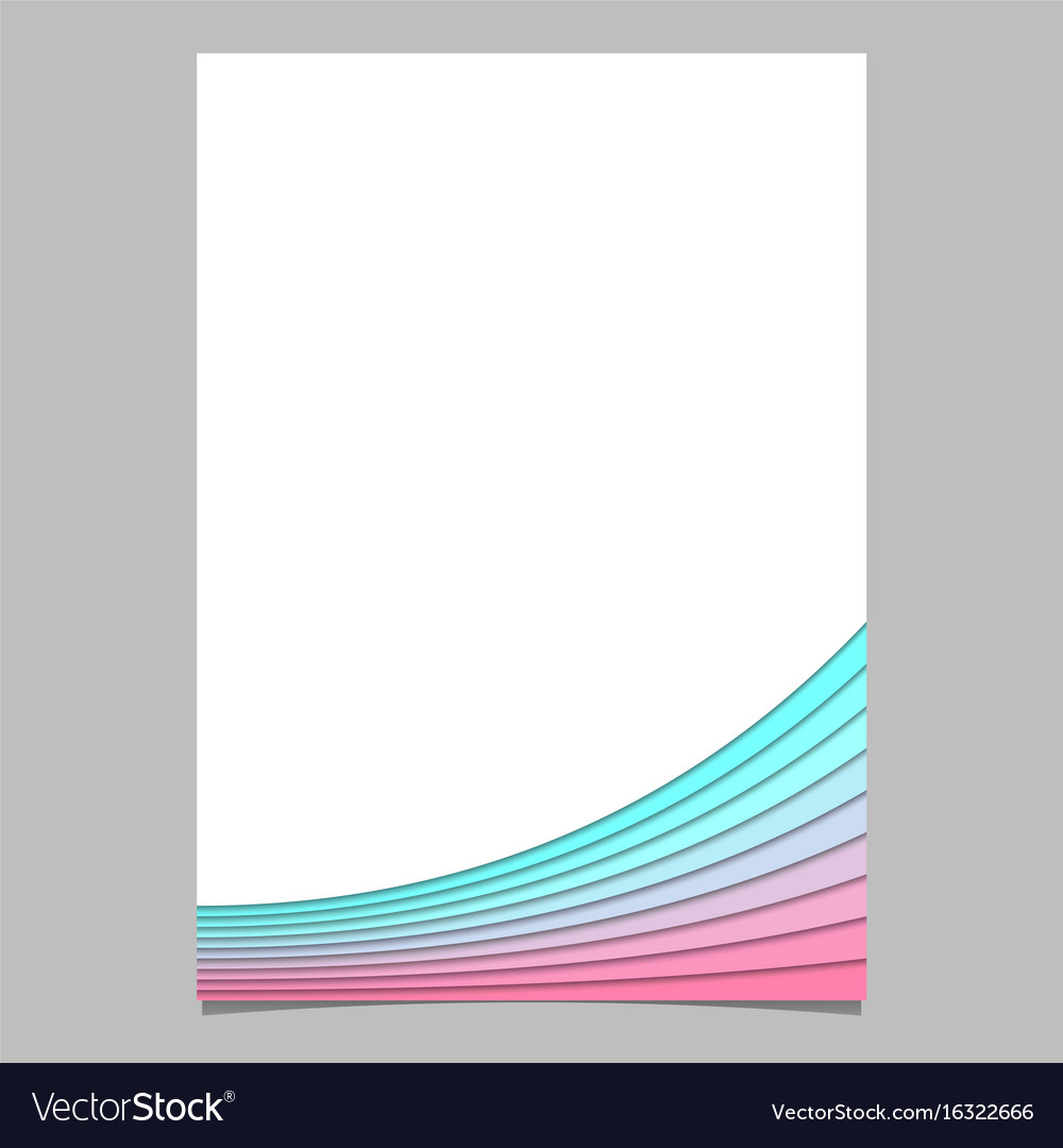 Brochure template from curved stripe layers Vector Image