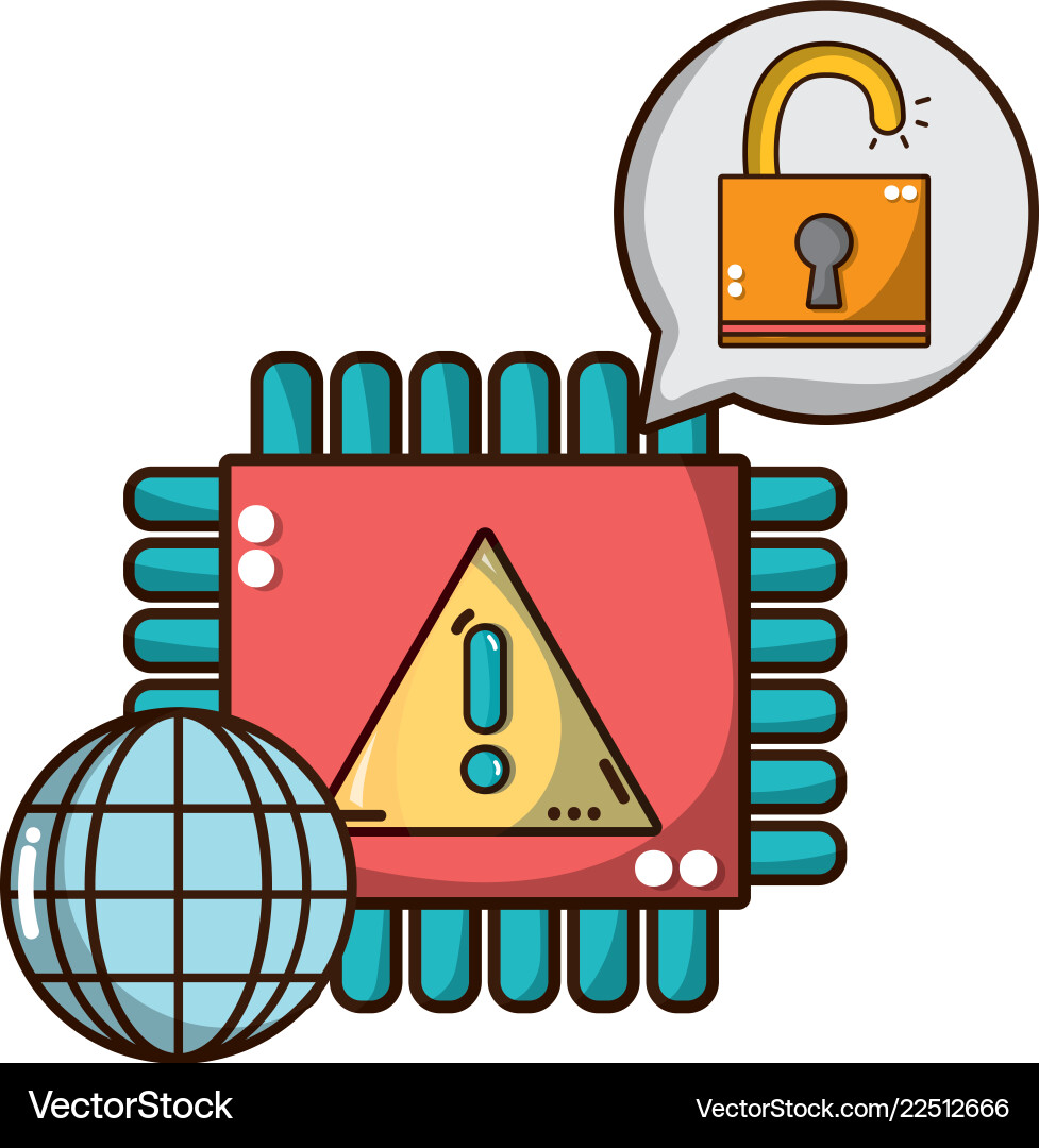 Cyber security technology Royalty Free Vector Image
