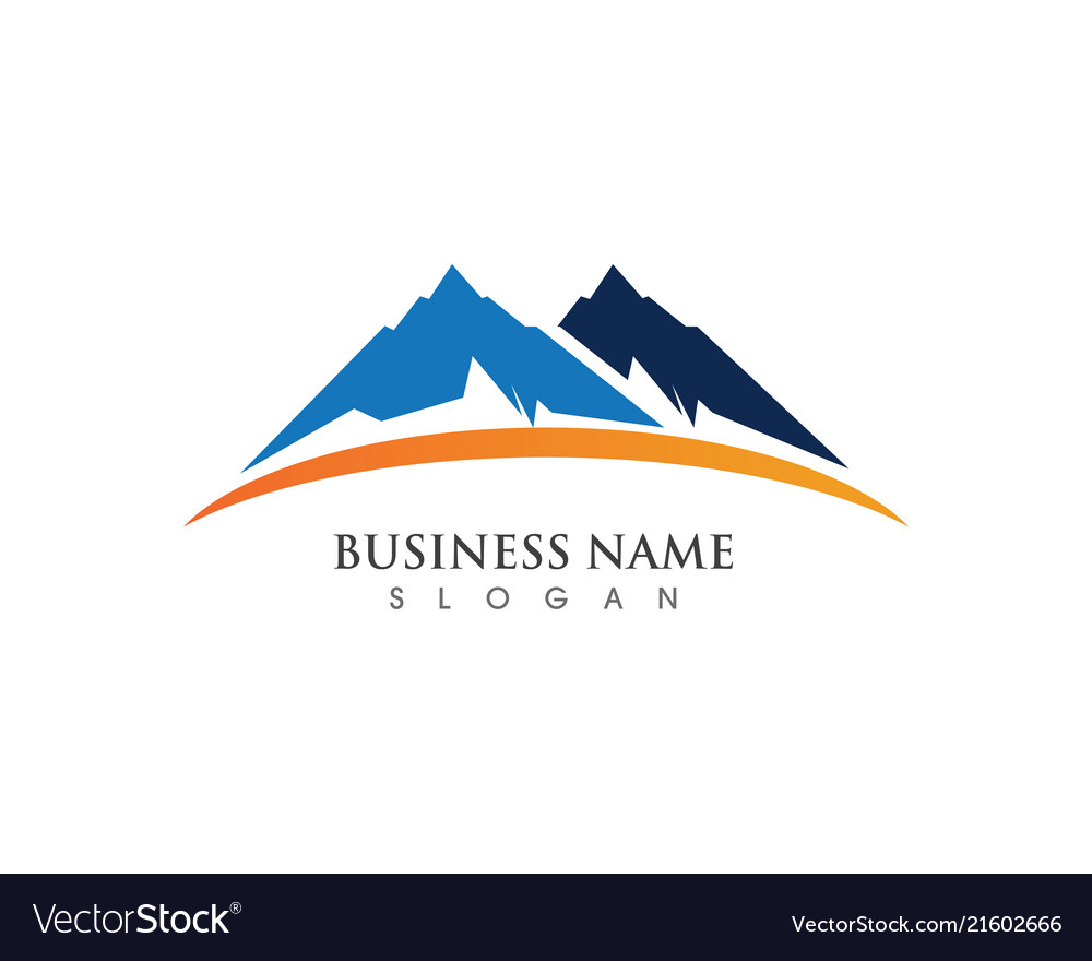 Mountain logo and symbols business template Vector Image