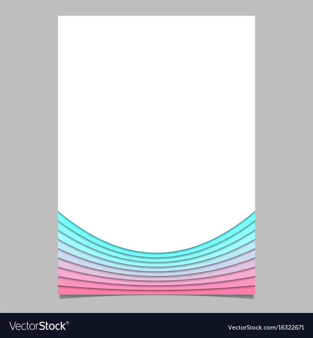 Blank Brochure Template From Curves Flyer Vector Image