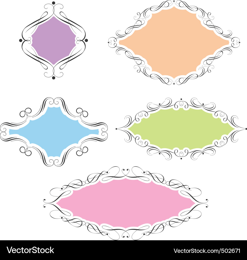 Decorative frames Royalty Free Vector Image - VectorStock
