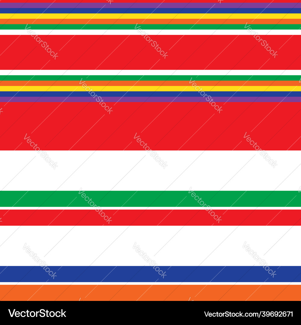 Double rainbow striped seamless pattern design Vector Image