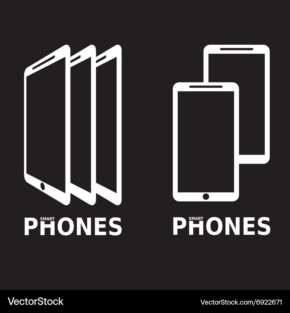 Mobile phones flat design Royalty Free Vector Image