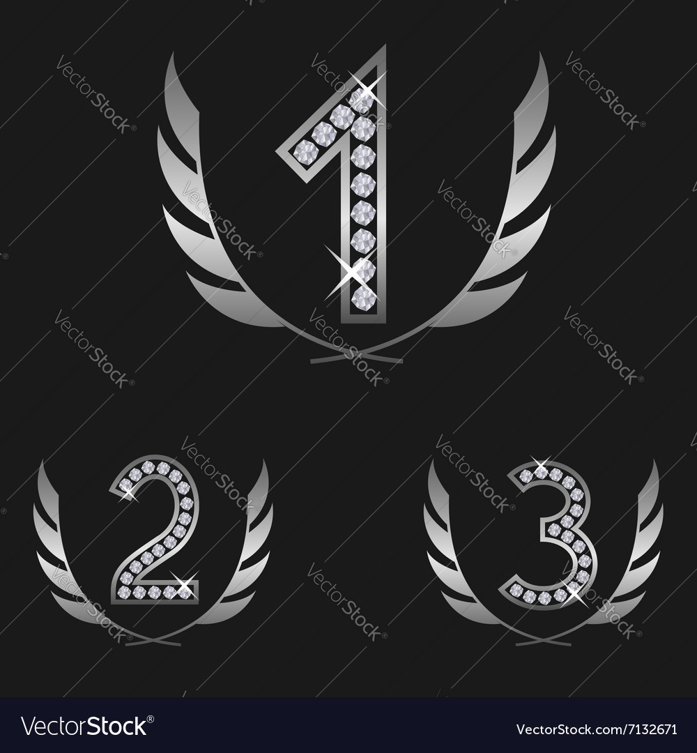 Silver award set Royalty Free Vector Image VectorStock