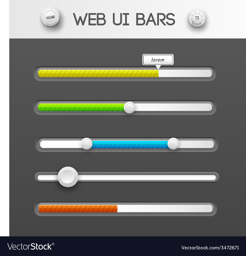Web interface ui elements Royalty Free Vector Image