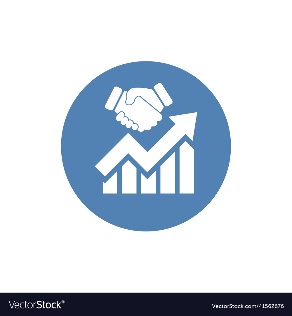 Acquisition hands growth chart icon pictogram