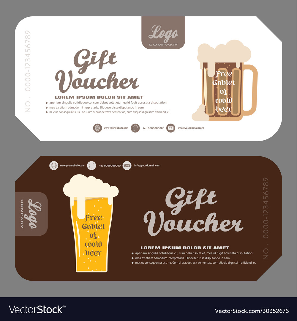 Gift voucher free beer to increase sales