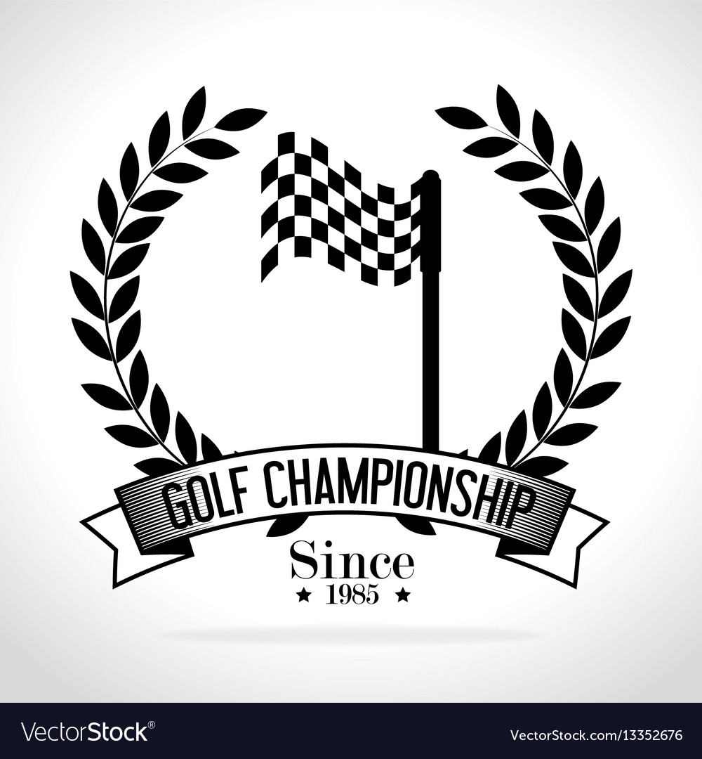 Golf Sport Flagge Emblem Symbol