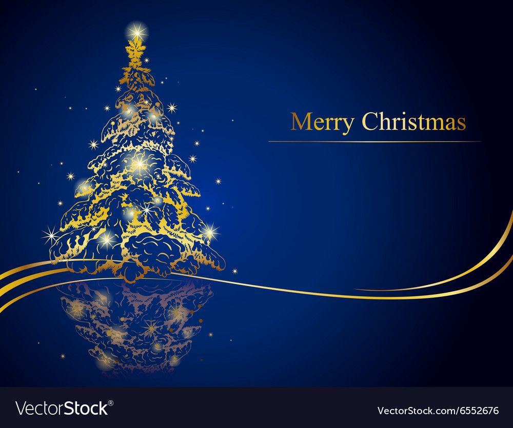 Modern golden christmas tree Royalty Free Vector Image