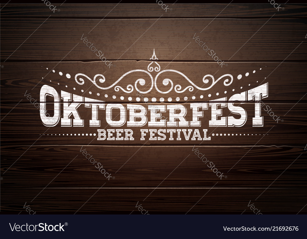 Oktoberfest with typography lettering vector image Oktoberfest with typography lettering