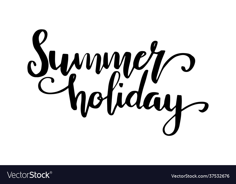 Summer holiday hand written letters Royalty Free Vector