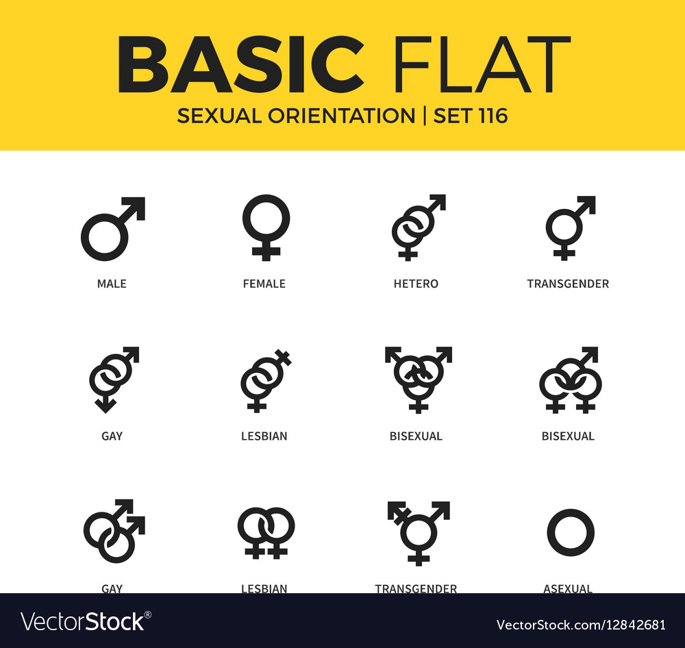 Basic Set Of Sexual Orientation Icons Royalty Free Vector 5353