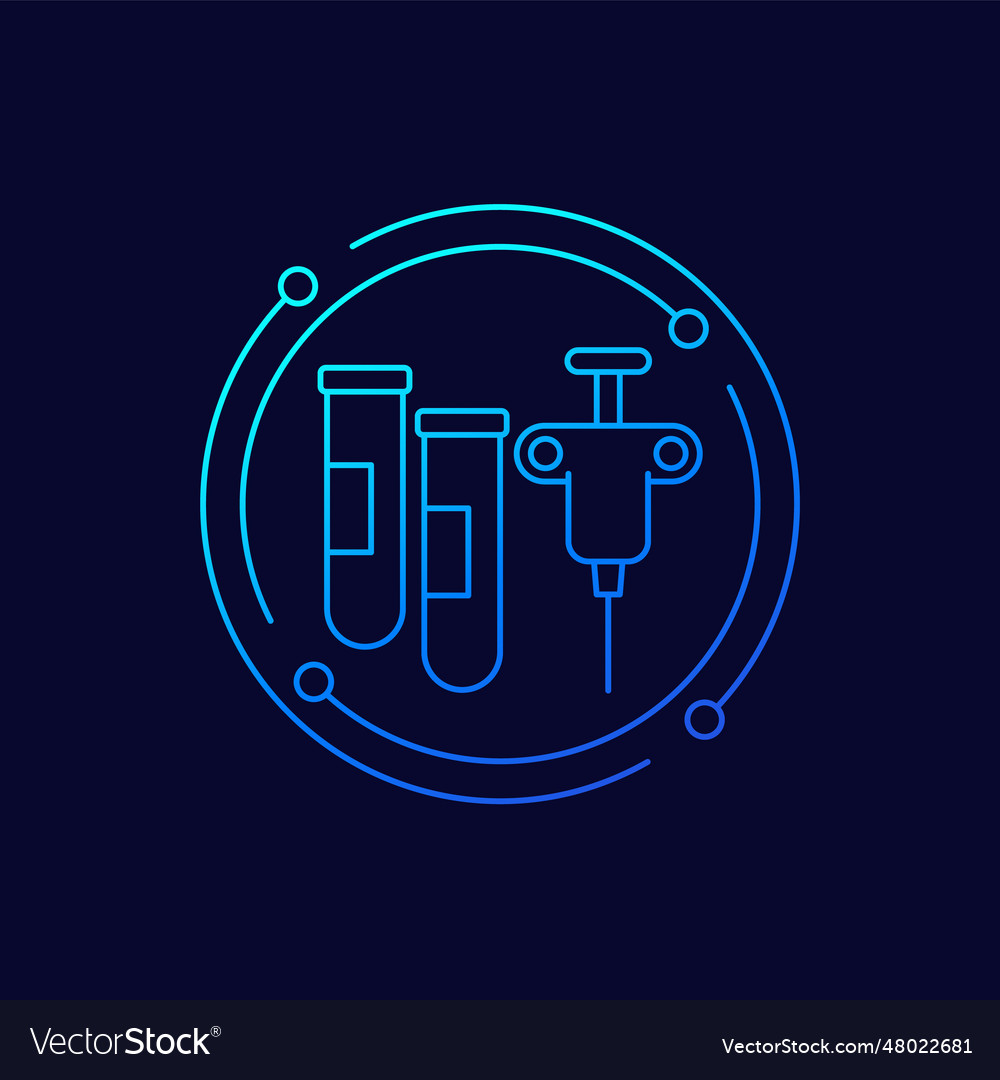 Biopsy procedure icon linear design