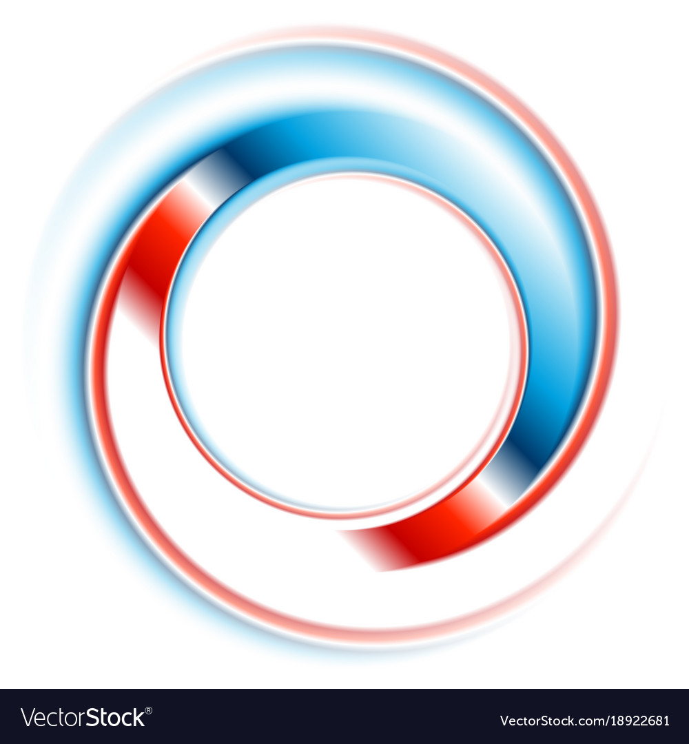 Blue and red round circle logo design Royalty Free Vector