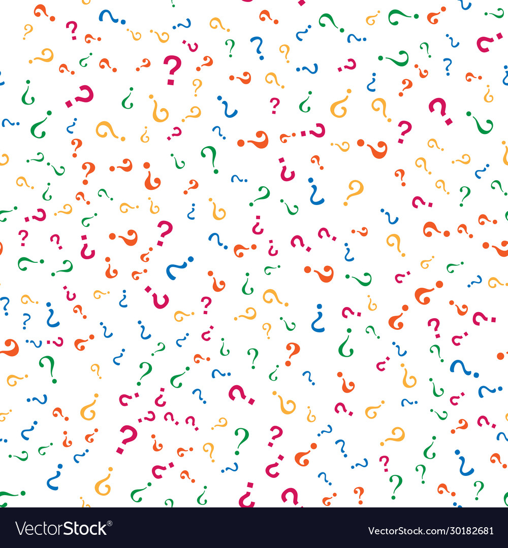 Colored Seamless Background With Question Marks Vector Image 2175