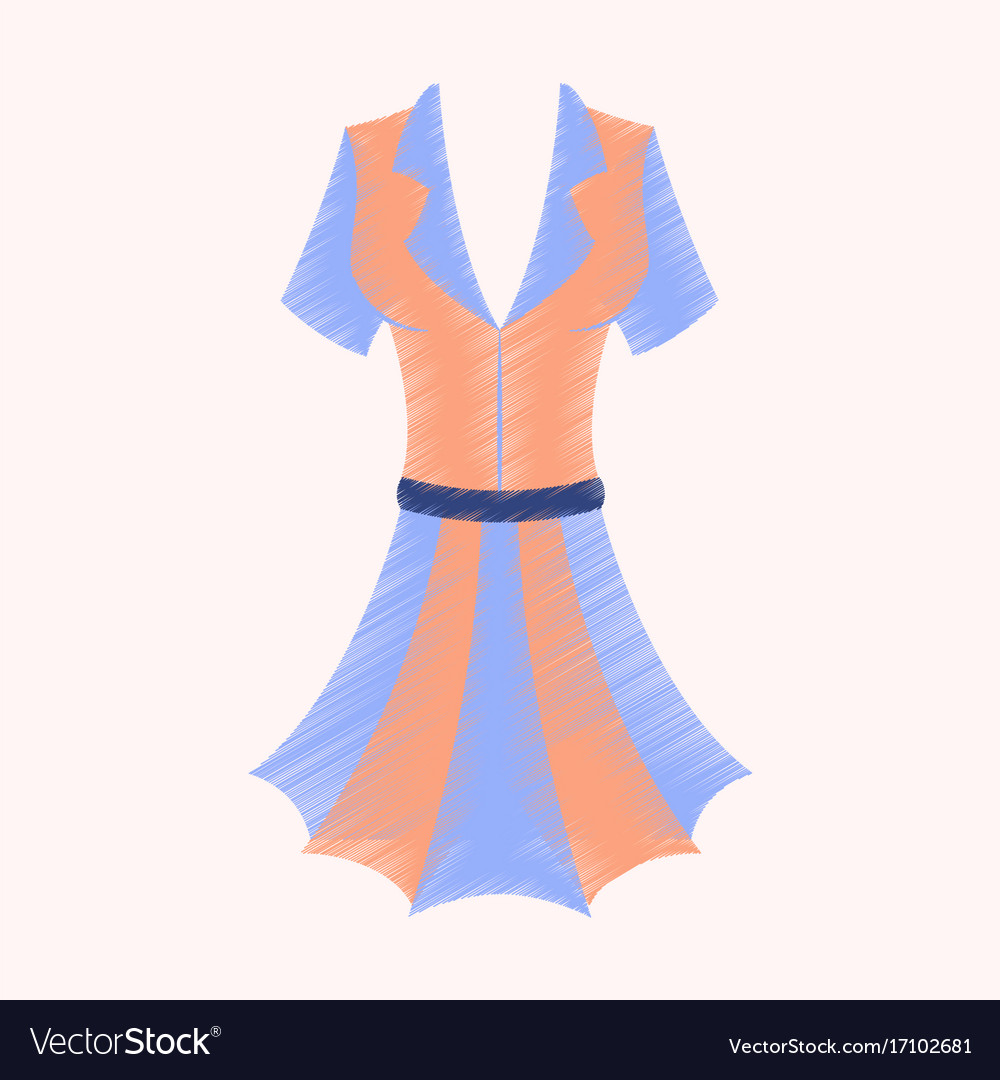 Flat shading style icon summer dress