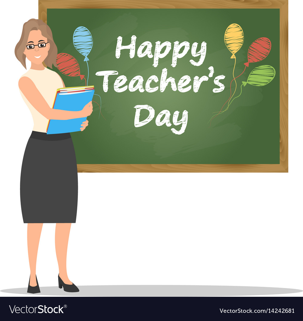 Happy teachers day Royalty Free Vector Image - VectorStock