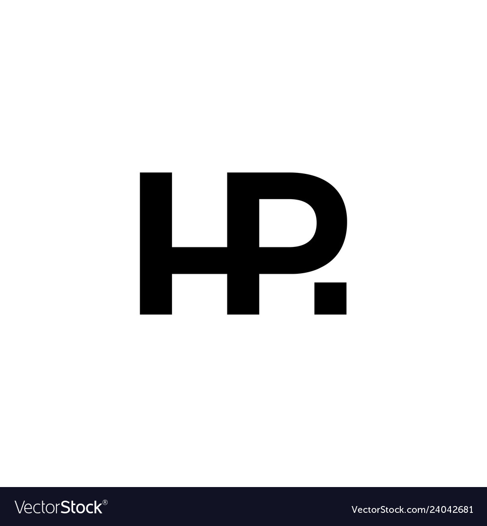 Hr letter rh initial logo icon Royalty Free Vector Image